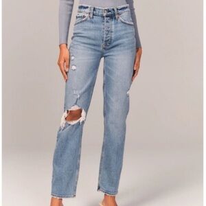 Abercrombie & Fitch The Dad High Rise Jean Size 25 Curve